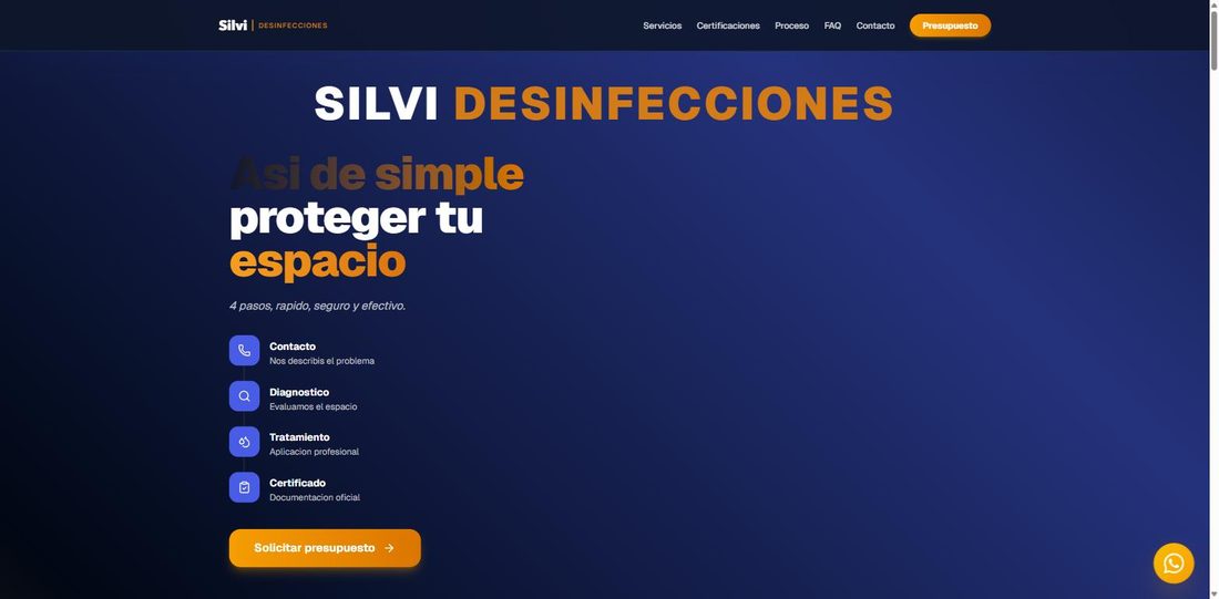 Captura de Silvi Desinfecciones
